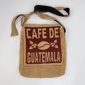 Burlap Guatemala Coffee Sack Messenger Bag